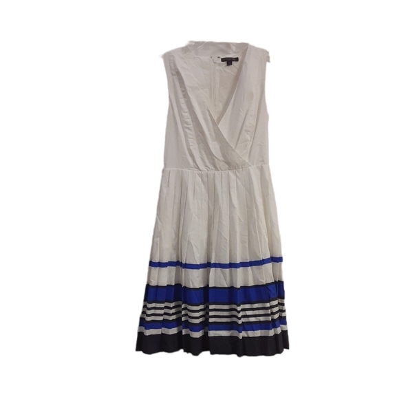 Banana Republic White Pleated Clueless  Minimalist Peasant Sailor Dress Size 0 - Picture 1 of 5